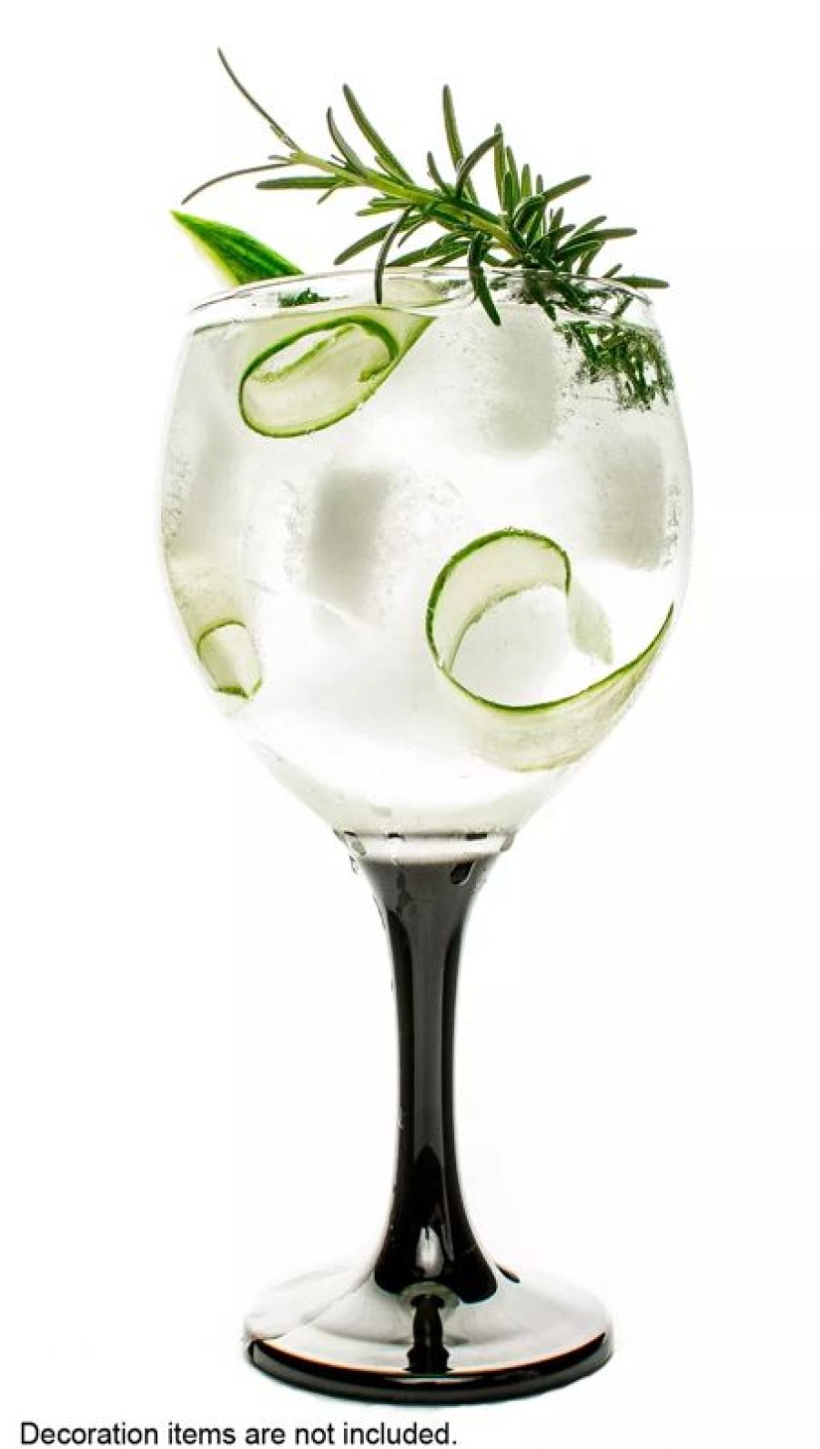 Glaser Barstuff Gin Glaser & Gin & Tonic | Ballonglas Gin&Tonic, Schwarzer Stiel, Gu00Fcrallar - 645Ml (1 Stk.)