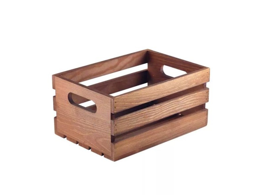 Gastetisch Barstuff Table Caddy | Holzkiste, Dark Rustic Braun - 21X15X10,8Cm