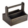 Gastetisch Barstuff Table Caddy | Table Caddy Bar Organizer, Holz, Schwarz - 20X15,4X18Cm