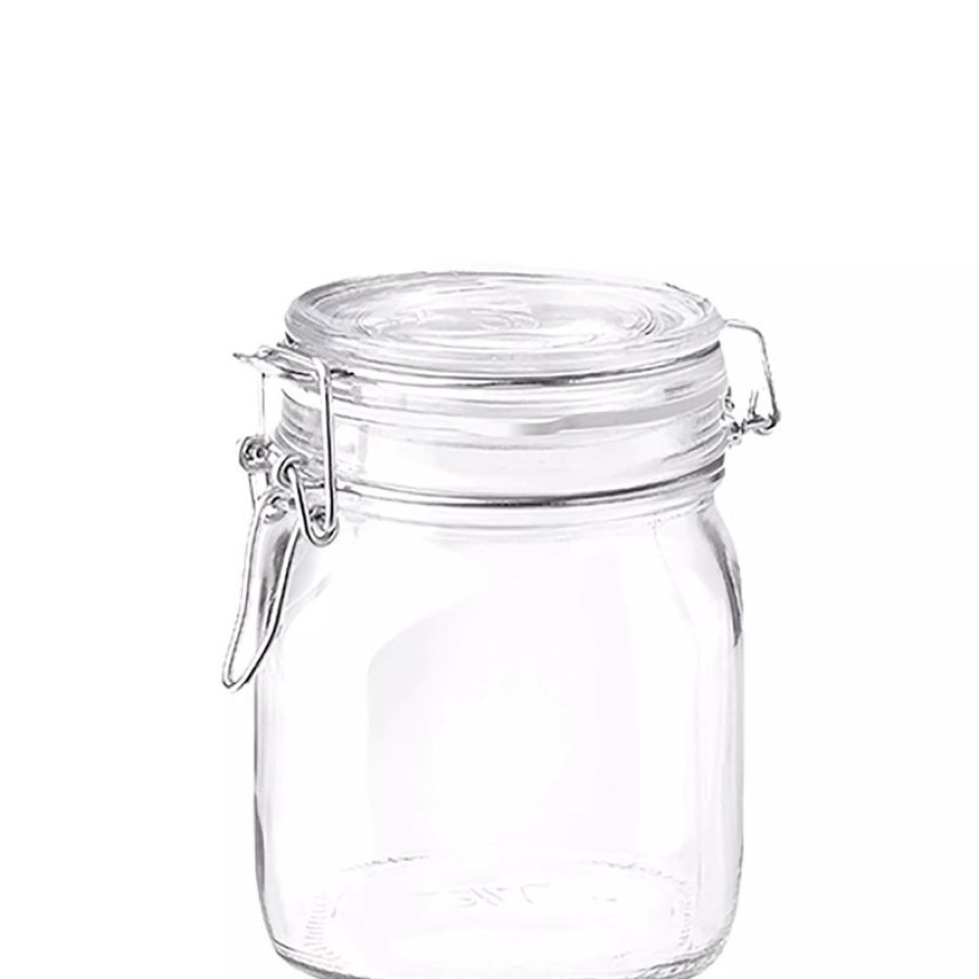 Glaser Barstuff Bormioli Rocco | Drahtbu00Fcgelglas Einmachglas Fido Eckig - 870Ml