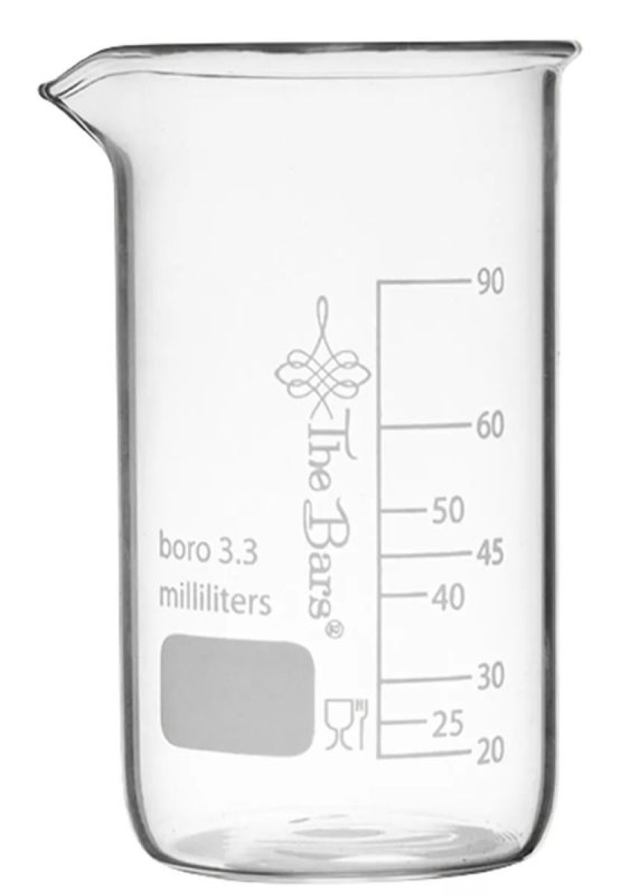 Barzubehor Barstuff Barmas & Jigger | Messbecher, Borosilikatglas, Skaliert - 90Ml