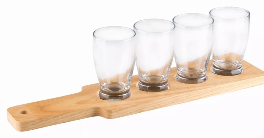 Glaser Barstuff Craft Beer Glaser | Craft Beer Tasting-Set Mit Paddel - 4 X 144Ml