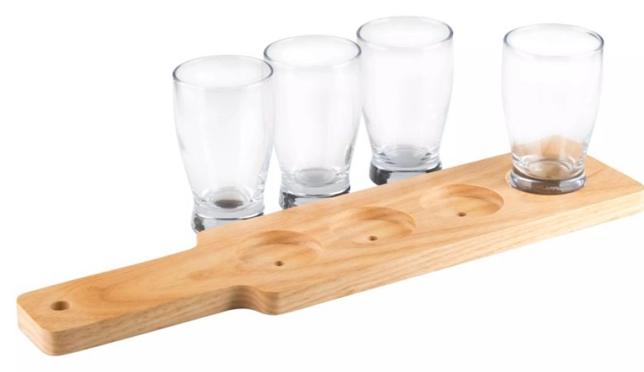 Glaser Barstuff Craft Beer Glaser | Craft Beer Tasting-Set Mit Paddel - 4 X 144Ml