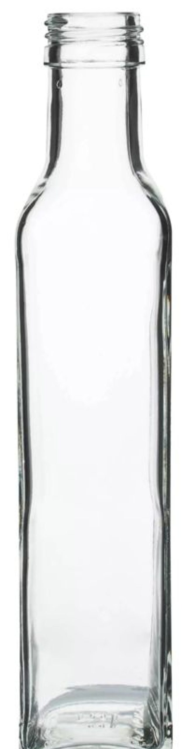 Servicepersonal Barstuff Flaschen | Glasflasche Eckig - 250Ml