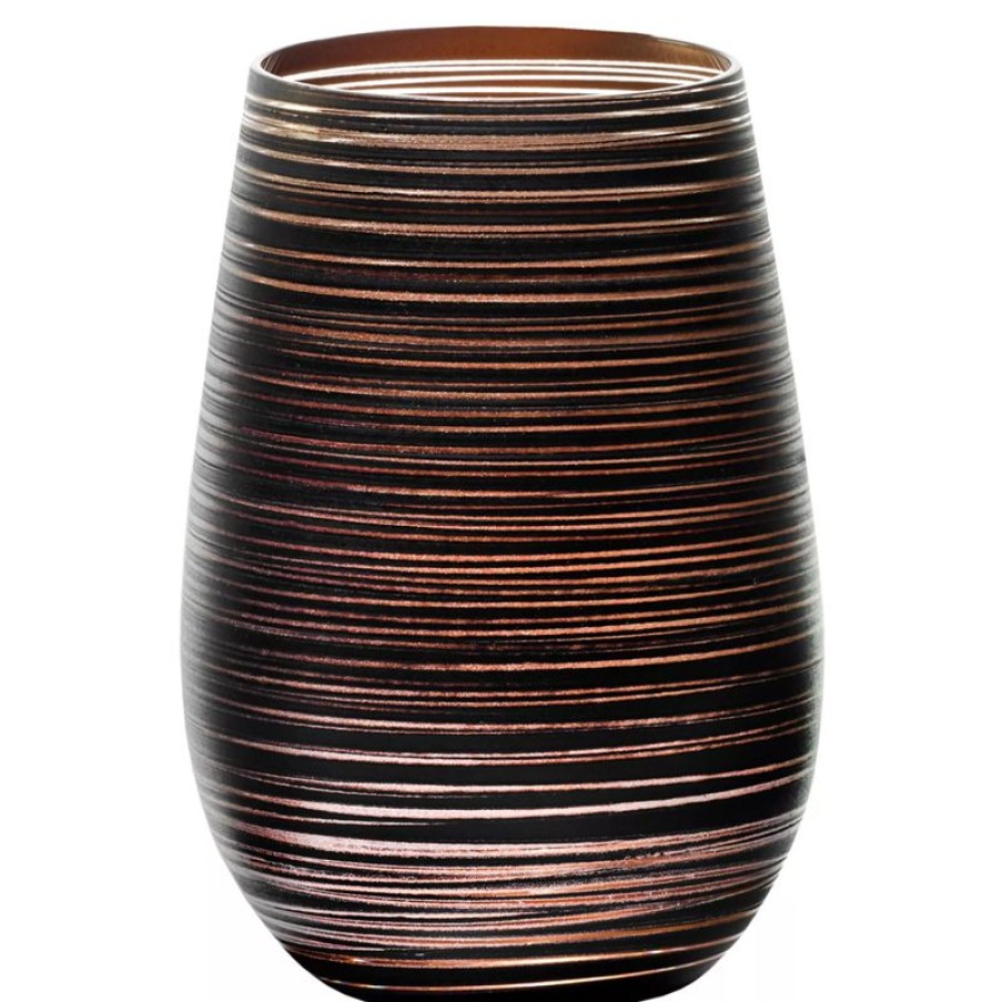 Glaser Barstuff Sonstige Glaser | Becher Twister Schwarz-Bronze, Stu00F6Lzle - 465Ml (1 Stk.)