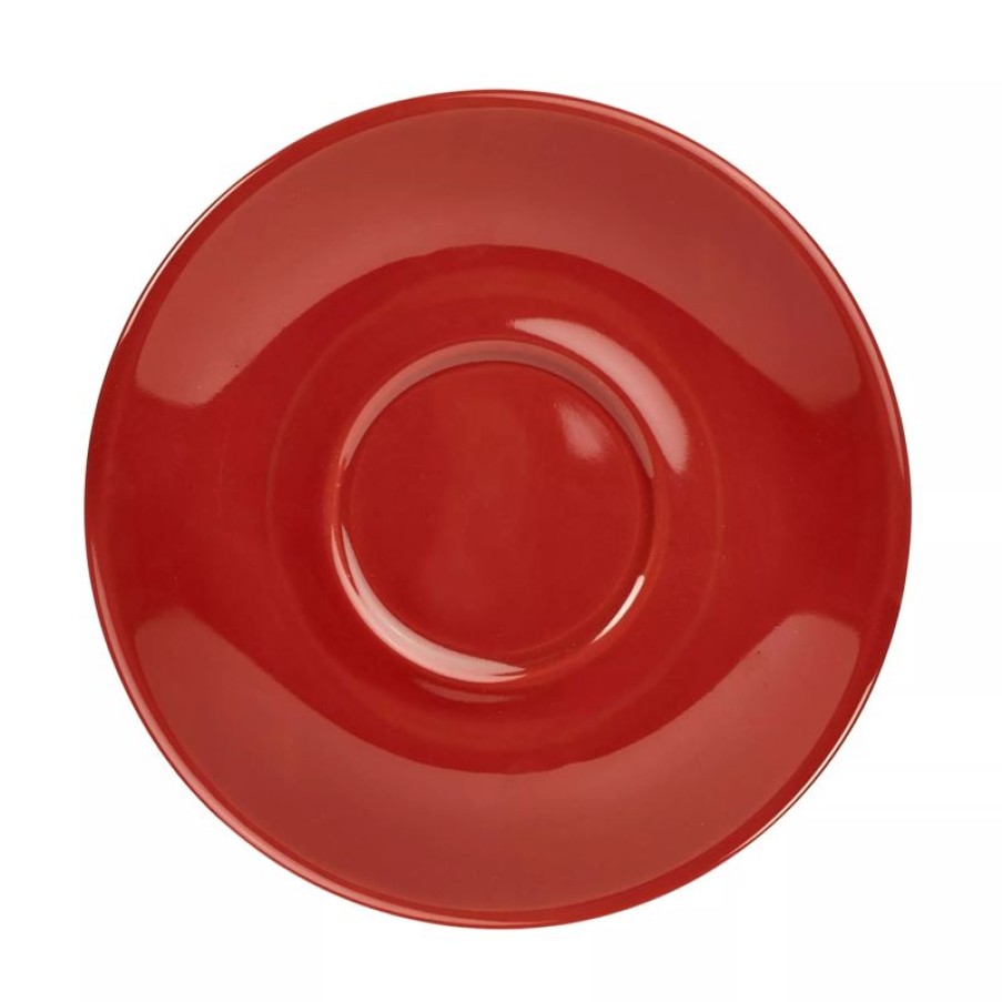 Gastetisch Barstuff Tassen & Untertassen | Espresso Untertasse Rot - 12Cm (6 Stk.)