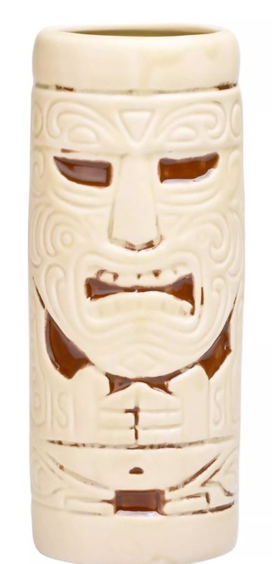 Glaser Barstuff Tiki Becher | Tiki Becher Aztec, Beige - 490Ml