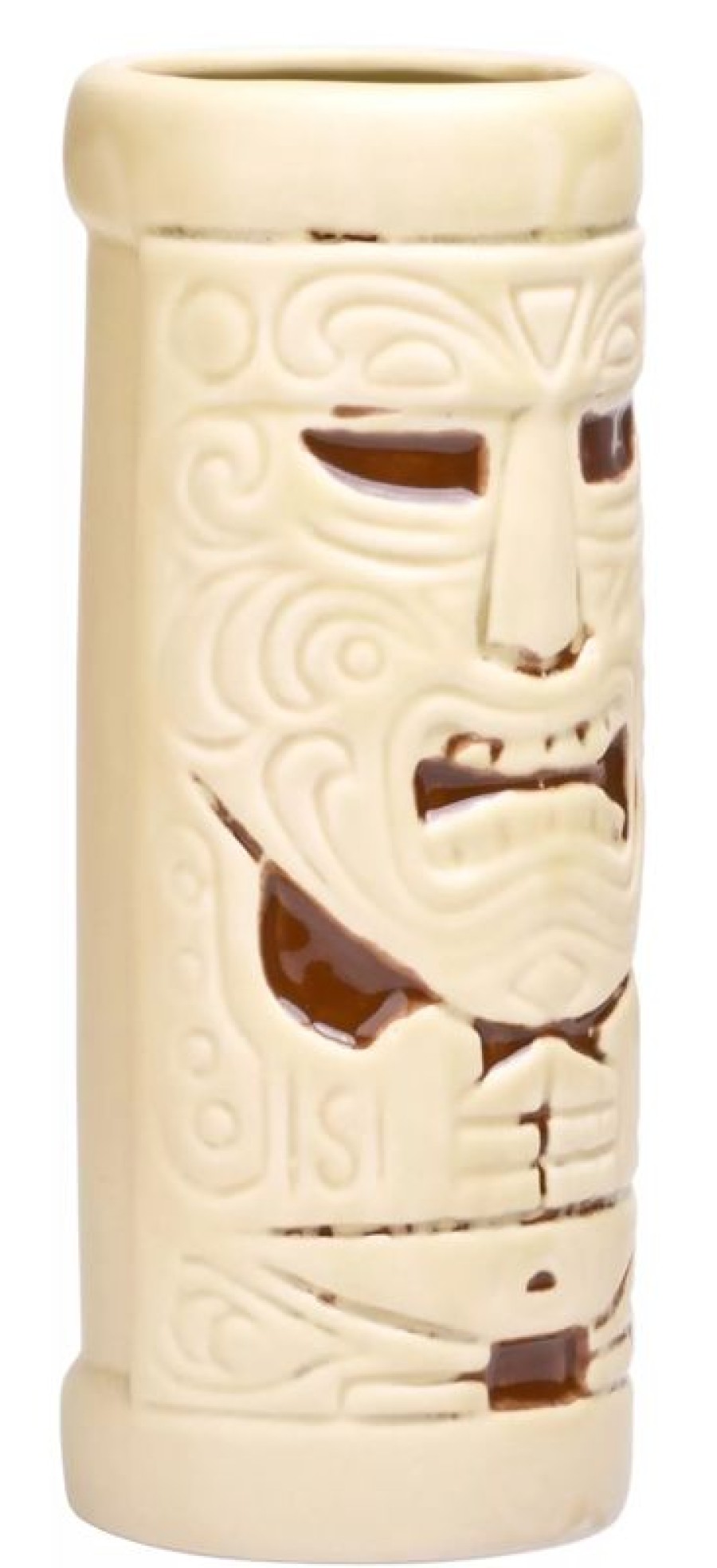 Glaser Barstuff Tiki Becher | Tiki Becher Aztec, Beige - 490Ml