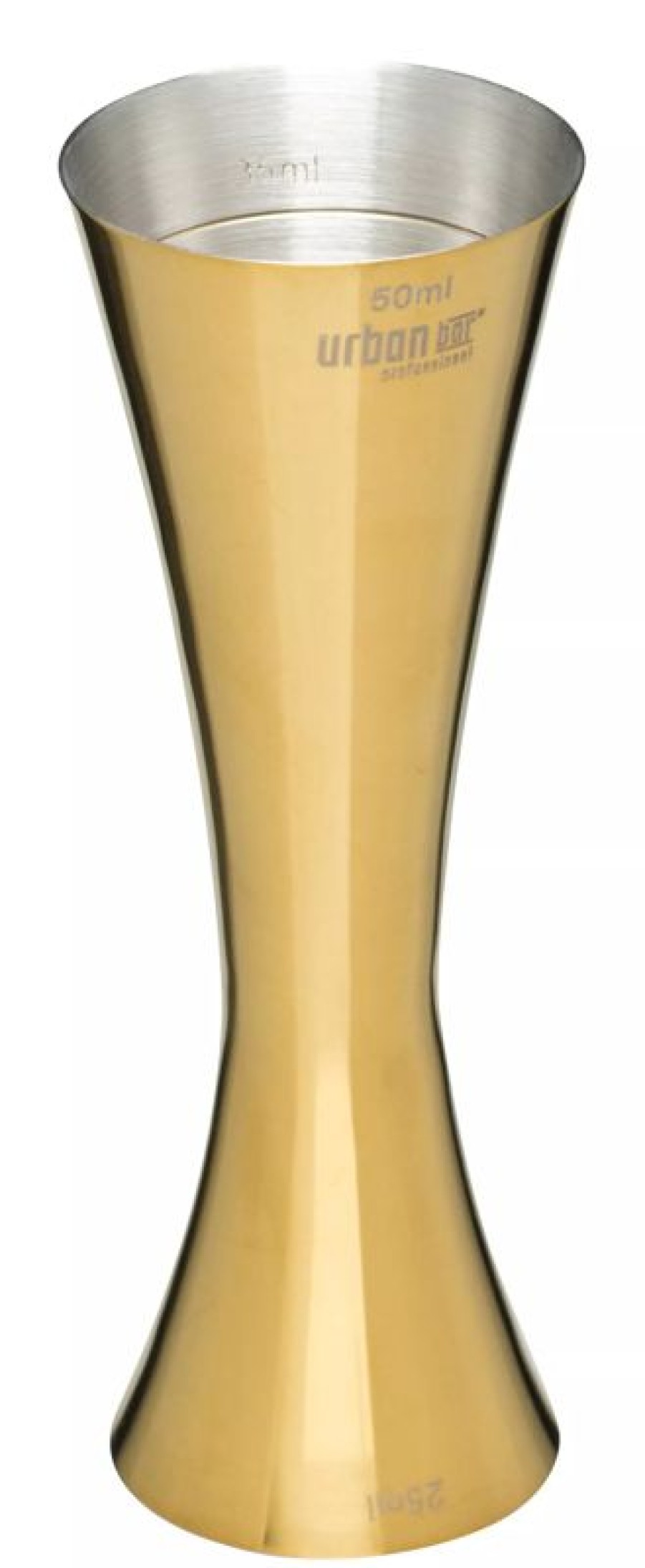 Barzubehor Barstuff Barmas & Jigger | Doppelmessbecher Aero, Poliert, Urban Bar - Goldfarben (2550Ml)