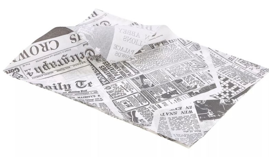 Verbrauchsartikel Barstuff Einschlagpapier& Tuten & Taschen | Einschlagpapier Fettdicht, Newspaper Weiu00Df - 35X25Cm (1000 Stk.)