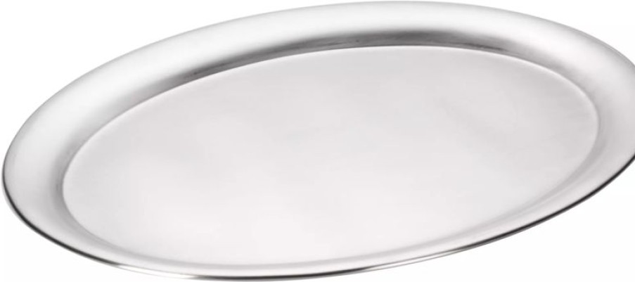 Servicepersonal Barstuff Tabletts | Serviertablett Oval, Edelstahl Matt - 19,5X15Cm