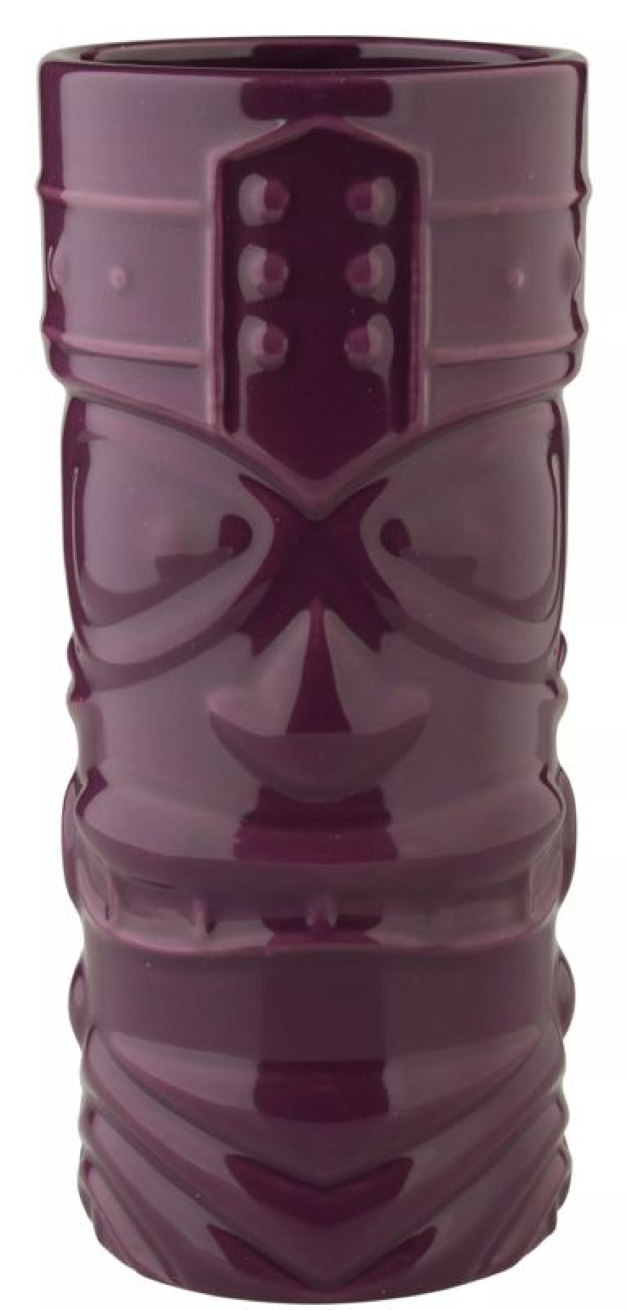 Glaser Barstuff Tiki Becher | Tiki Becher Face, Purple - 400Ml