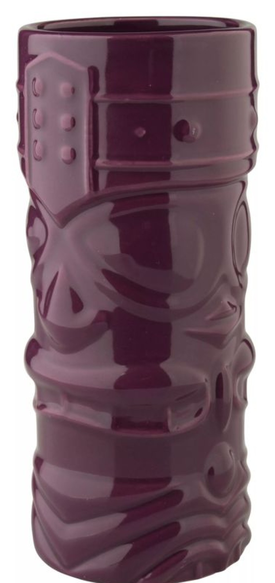 Glaser Barstuff Tiki Becher | Tiki Becher Face, Purple - 400Ml