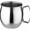 Glaser Barstuff Kupferbecher & Metallbecher | Edelstahlbecher Moscow Mule, Prime Bar - 400Ml