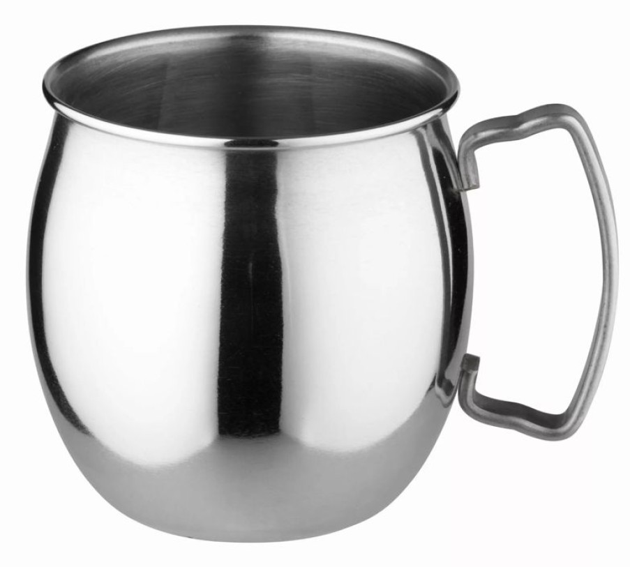 Glaser Barstuff Kupferbecher & Metallbecher | Edelstahlbecher Moscow Mule, Prime Bar - 400Ml