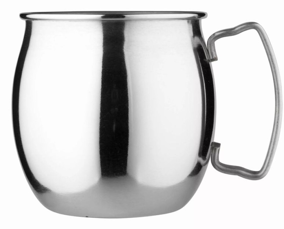 Glaser Barstuff Kupferbecher & Metallbecher | Edelstahlbecher Moscow Mule, Prime Bar - 400Ml