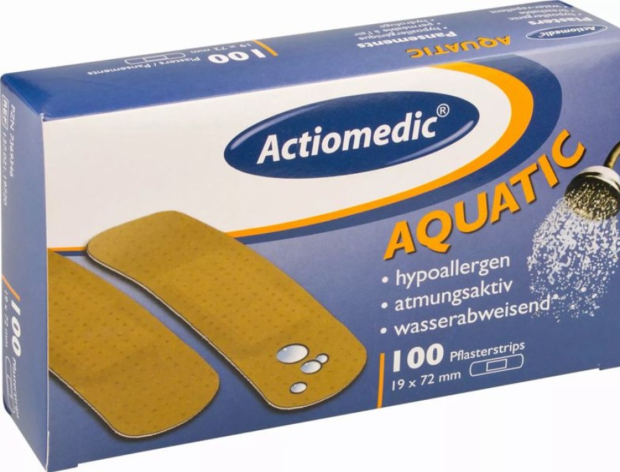 Servicepersonal Barstuff Erste Hilfe | Pflasterstrips, Aquatic - Actiomedic, 19Mm X 72Mm, 100 Stk.