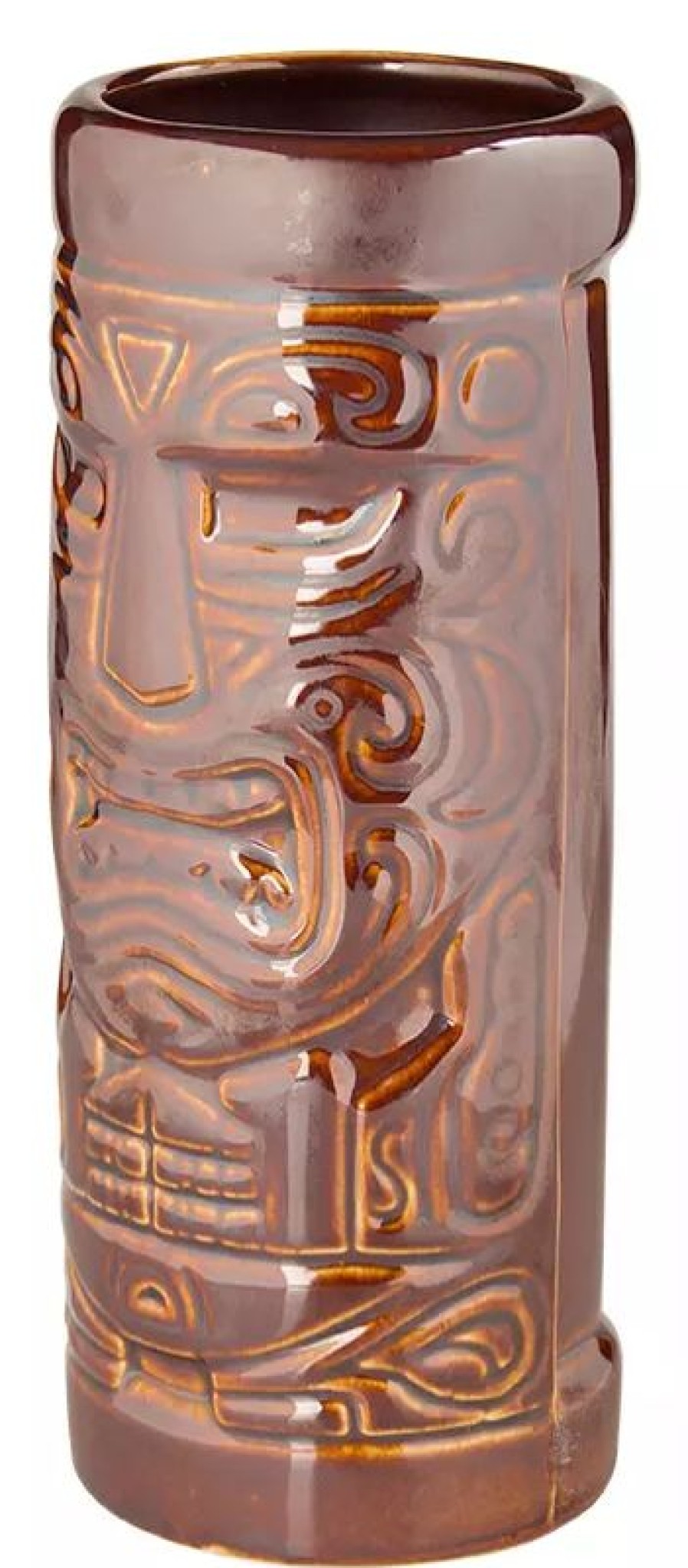 Glaser Barstuff Tiki Becher | Tiki Becher Aztec, Braun - 460Ml