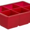 Barzubehor Barstuff Eisformen & Eiswurfelformen | Eiswu00Fcrfelform Wu00Fcrfel (5,0Cm) - Rot