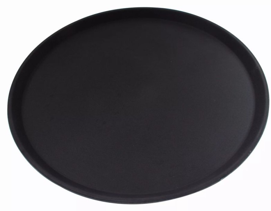 Servicepersonal Barstuff Tabletts | Serviertablett, Glasfaserkunststoff, Schwarz - 40Cm