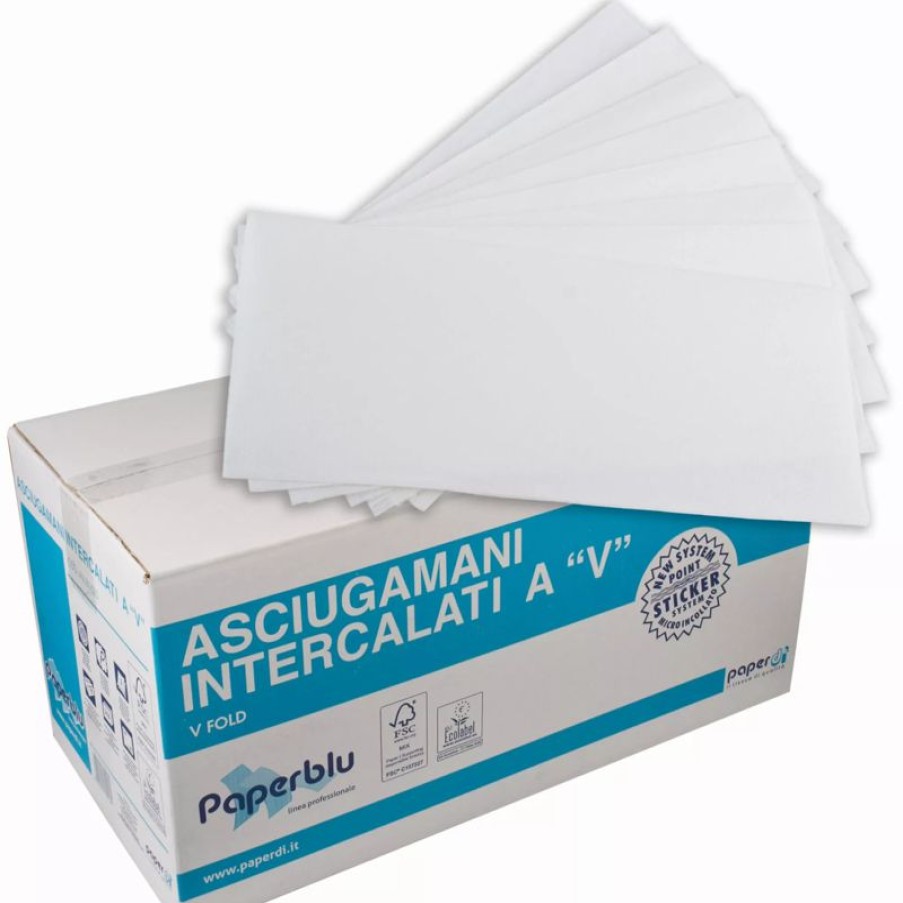 Servicepersonal Barstuff Reinigungszubehor & Hygiene | Papierhandtu00Fccher V-Falz, Hochweiu00Df, 2Lg. - 25X21Cm (3150 Stk.)