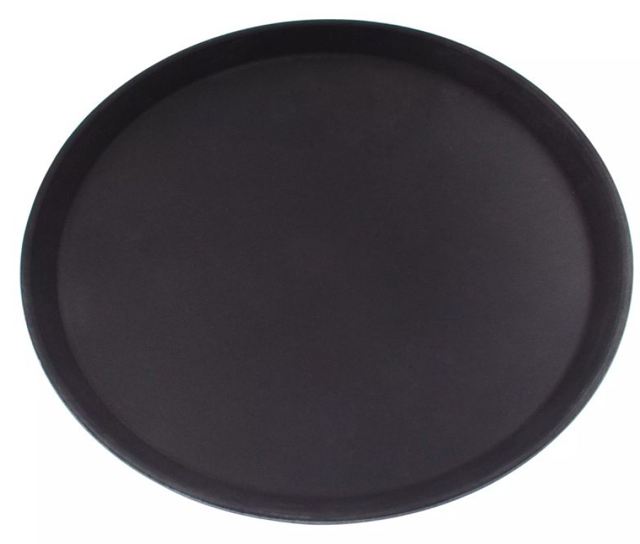 Servicepersonal Barstuff Tabletts | Serviertablett, Glasfaserkunststoff, Schwarz, 36Cm