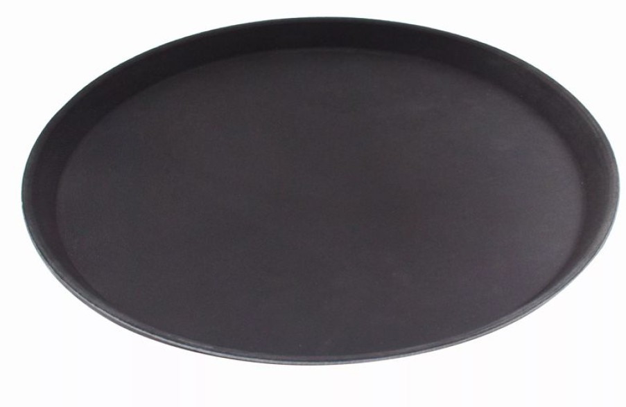 Servicepersonal Barstuff Tabletts | Serviertablett, Glasfaserkunststoff, Schwarz, 36Cm