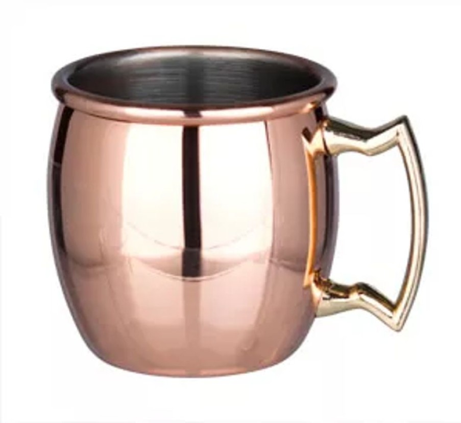 Glaser Barstuff Kupferbecher & Metallbecher | Shotglas Mini Moscow Mule Becher, Edelstahl Kupferfarben - Ca. 60Ml