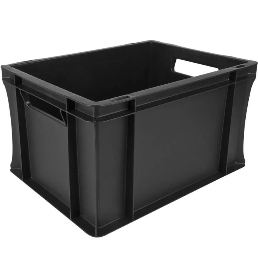 Servicepersonal Barstuff Stapel, Lager Und Transportbehalter | Transportkiste Euronorm Schwarz - 40X30X22Cm