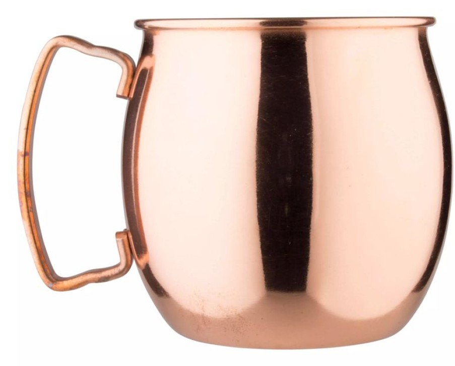 Glaser Barstuff Kupferbecher & Metallbecher | Edelstahlbecher Moscow Mule, Kupferfarben, Prime Bar - 400Ml