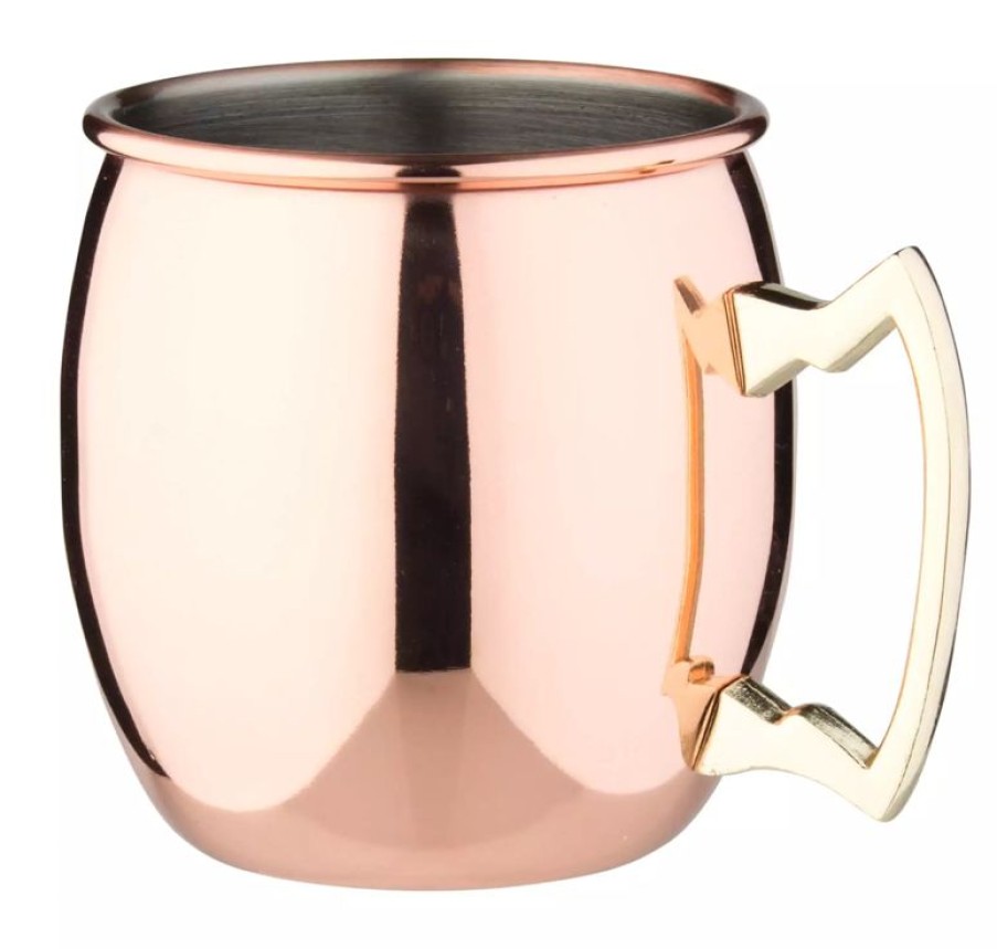 Glaser Barstuff Kupferbecher & Metallbecher | Edelstahlbecher Moscow Mule, Kupferfarben - 420Ml