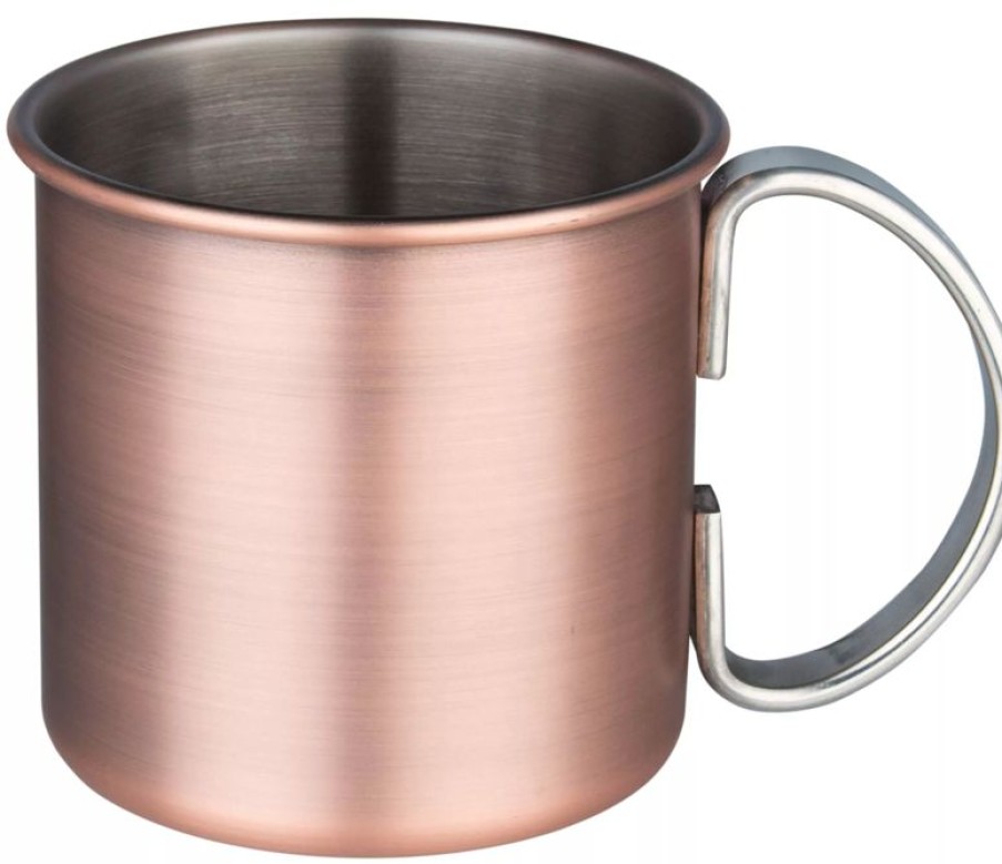 Glaser Barstuff Kupferbecher & Metallbecher | Moscow Mule Becher, Antik-Kupfer-Look - 450Ml