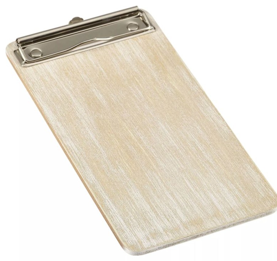 Servicepersonal Barstuff Office | Klemmbrett Lang (24,5X13Cm), Holz - Weiu00Df