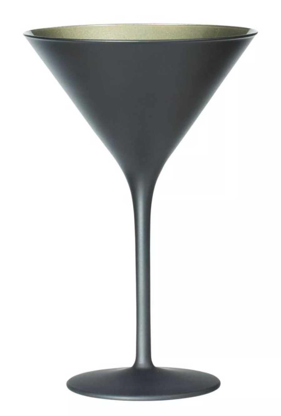 Glaser Barstuff Martini Glaser | Martiniglas, Matt Schwarzgold, Elements Stu00F6Lzle - 240Ml (1 Stk.)