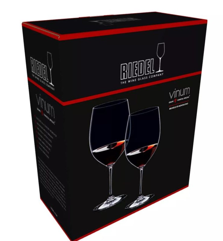 Glaser Barstuff Rotweinglaser | Brunello Di Montalcino Glas Vinum, Riedel - 590Ml (2 Stk.)