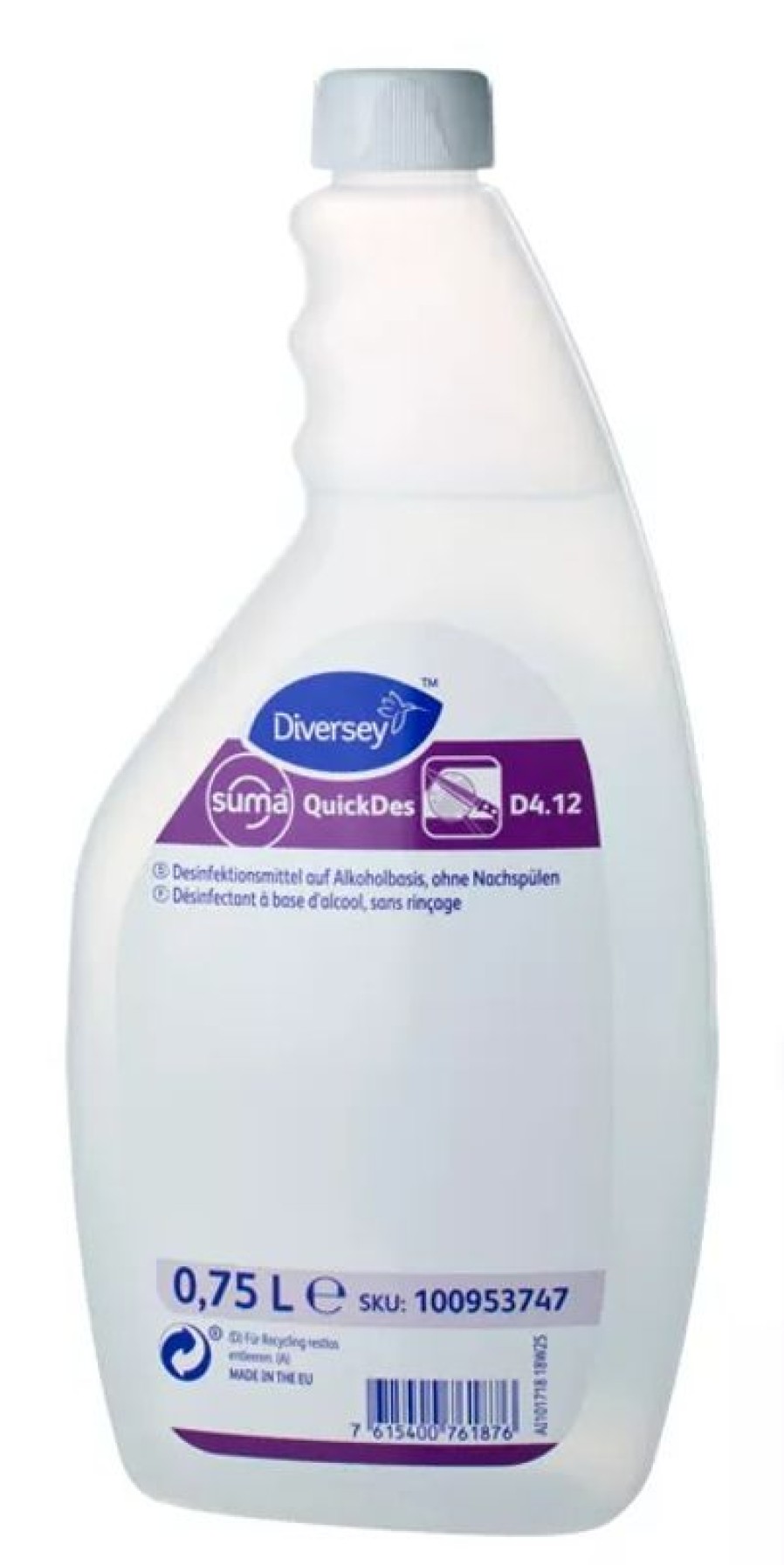 Servicepersonal Barstuff Reinigungszubehor & Hygiene | Desinfektionsmittel Nachfu00Fcllpack Suma Quicksan, Diversey - 750Ml