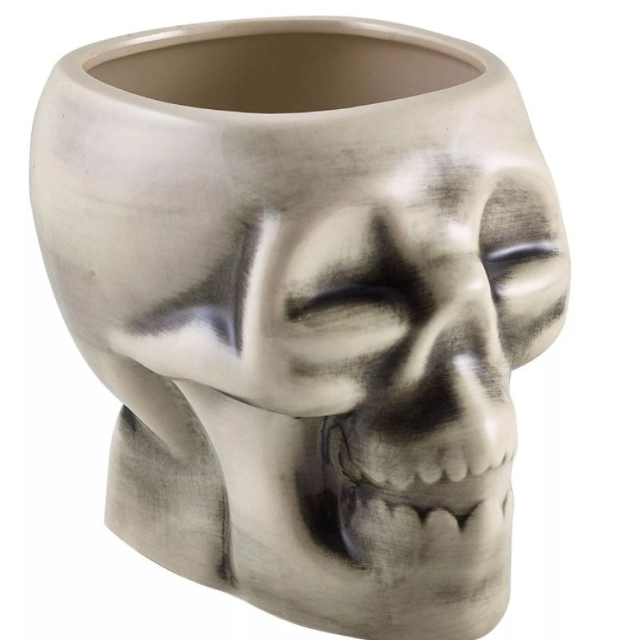 Glaser Barstuff Tiki Becher | Tiki Becher Skull, Weiu00Df - 800Ml