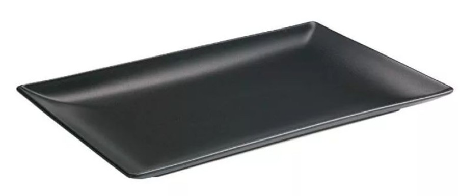 Gastetisch Barstuff Teller | Platte Luna Stoneware, Schwarz - 30X20Cm (6 Stk.)