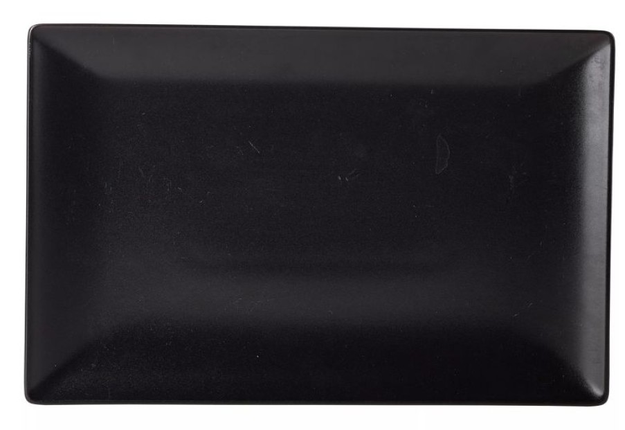 Gastetisch Barstuff Teller | Platte Luna Stoneware, Schwarz - 30X20Cm (6 Stk.)