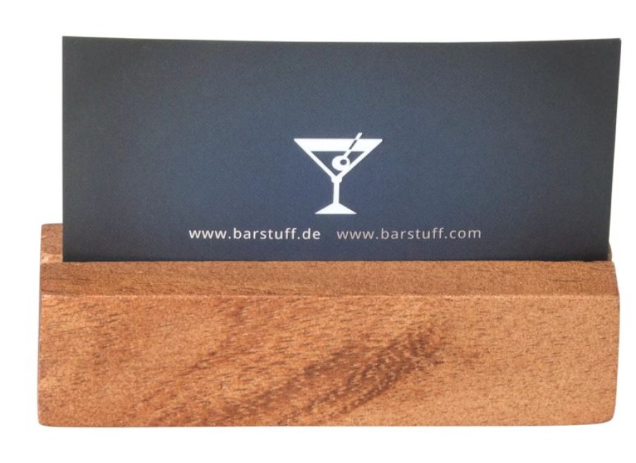 Gastetisch Barstuff Tischaufsteller & Kartenhalter | Kartenhalter Lu00E4Nglich, Holz, Braun - 9X2,5X2,5Cm