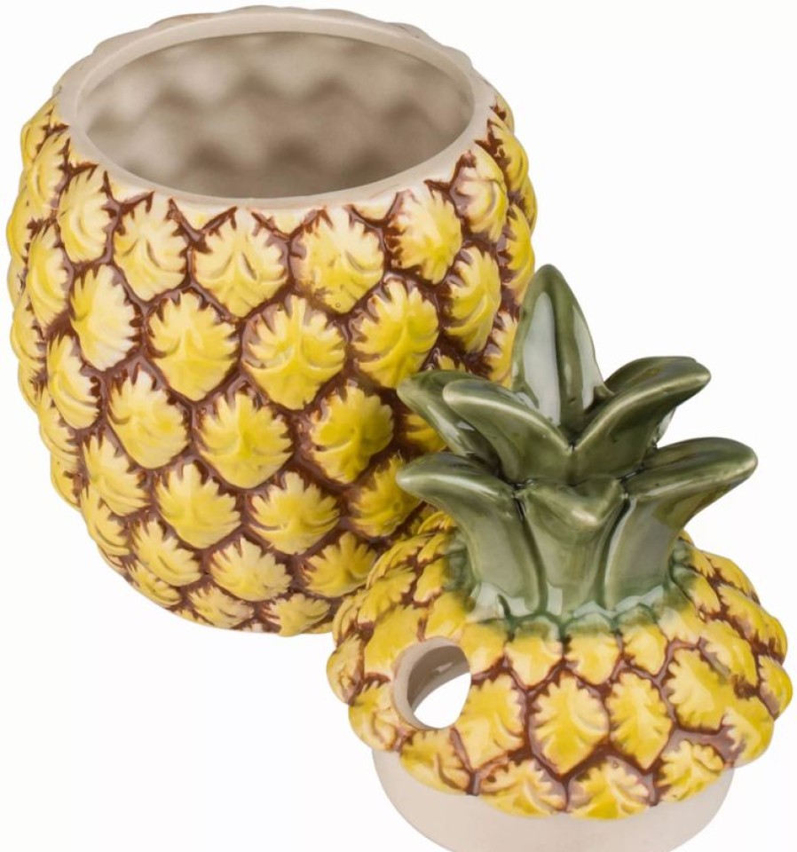 Glaser Barstuff Tiki Becher | Tiki Becher Ananas Mit Deckel, 600Ml