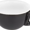 Gastetisch Barstuff Tassen & Untertassen | Cappuccinotasse Italia Black, Schwarz-Weiu00Df - 200Ml (1 Stk.)