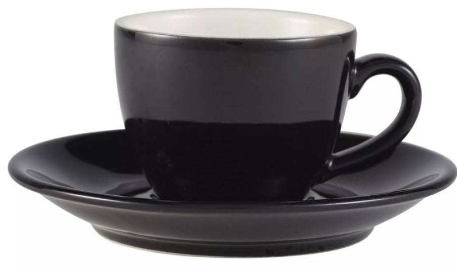 Gastetisch Barstuff Tassen & Untertassen | Espressotasse Bowl Schwarz - 90Ml (6 Stk.)