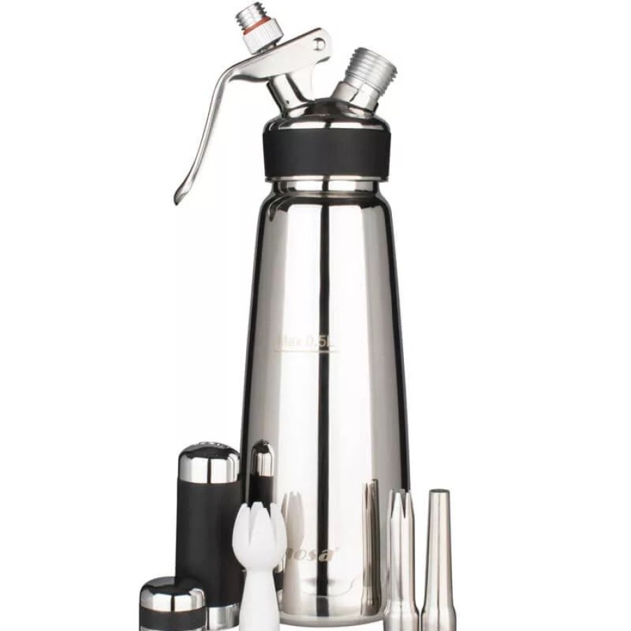 Barzubehor Barstuff Sahne&Siphons | Sahnesiphon Mosa, Edelstahl Poliert - 500Ml