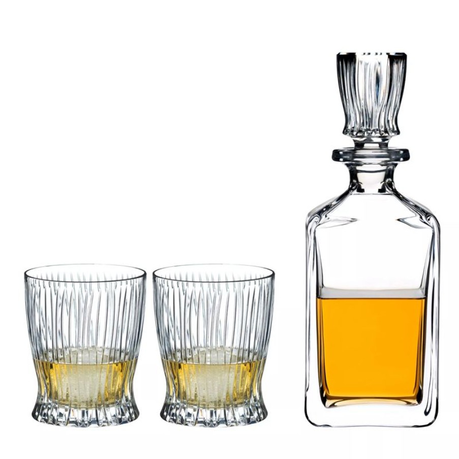 Glaser Barstuff Whiskykaraffen | Whisky Set Fire, Riedel - 2 Tumbler + Whiskykaraffe