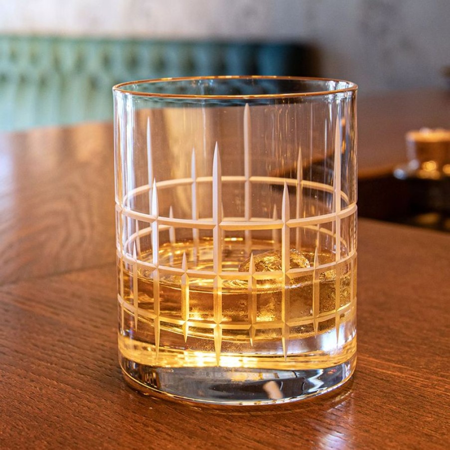 Glaser Barstuff Double Old Fashioned Glaser | Whiskyglas New York Bar Manhattan, Stu00F6Lzle - 320Ml (1 Stk.)