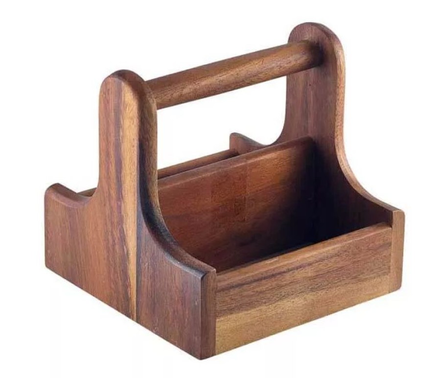 Gastetisch Barstuff Table Caddy | Table Caddy Bar Organizer, Holz, Dunkel - 15X15,3X15Cm