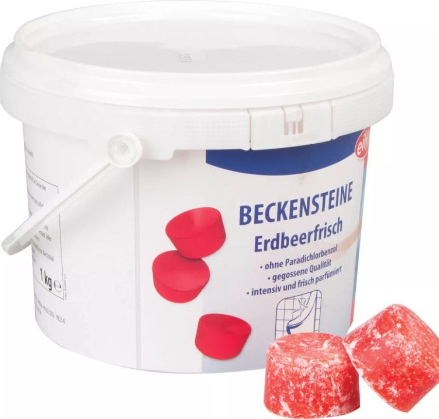 Technik & Barbau Barstuff Reinigung Waschraum | Beckensteine Fu00Fcr Urinale - Erdbeerfrisch (1 Kg)