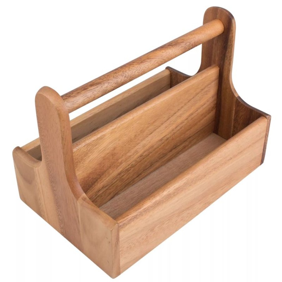 Gastetisch Barstuff Table Caddy | Table Caddy Bar Organizer, Holz, Braun - 25X16X17,5Cm