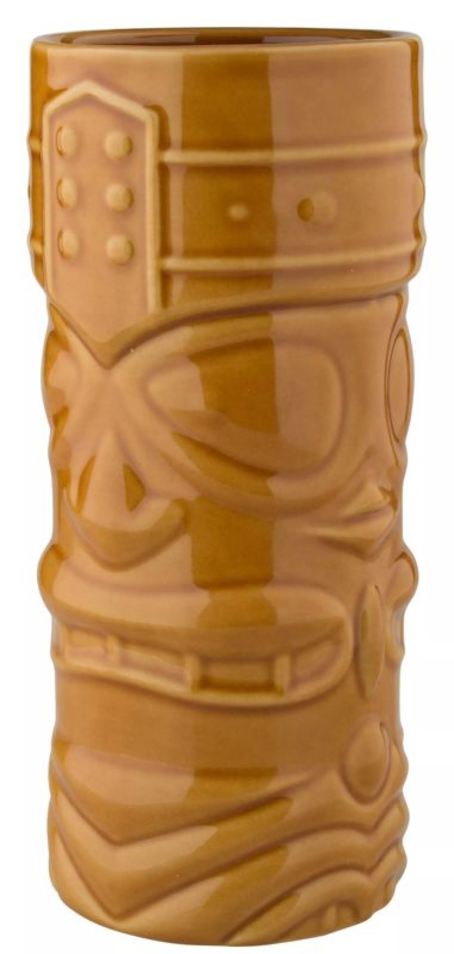 Glaser Barstuff Tiki Becher | Tiki Becher Face, Braun - 400Ml